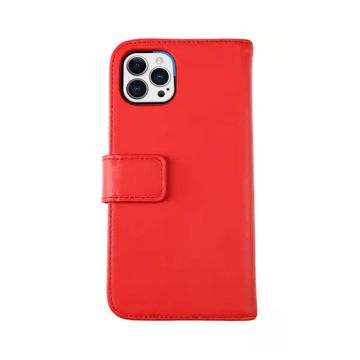 iPhone 12 Pro Max Plånboksfodral Läder Rvelon - Röd- G-SP.se