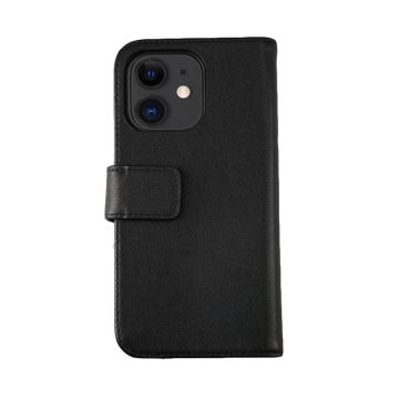 iPhone 12 Mini Plånboksfodral Läder Rvelon - Svart- G-SP.se