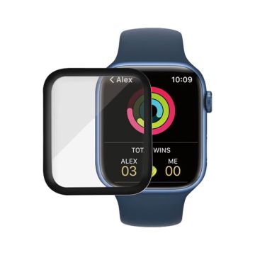 Προστατευτικό Οθόνης Apple Watch Series 7 41mm 3D Πλήρες Tempered Γυαλί Μαύρο